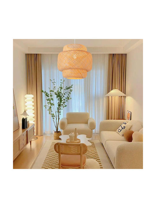 VenCore Lumini Suspendate Boem Rețea cu Bază de Bec E27 56x56x54cm