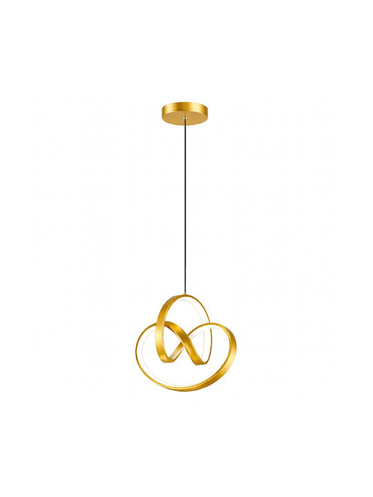 VenCore Ceiling Pendant Light Gold LED With Adjustable White Light 25x25x32cm