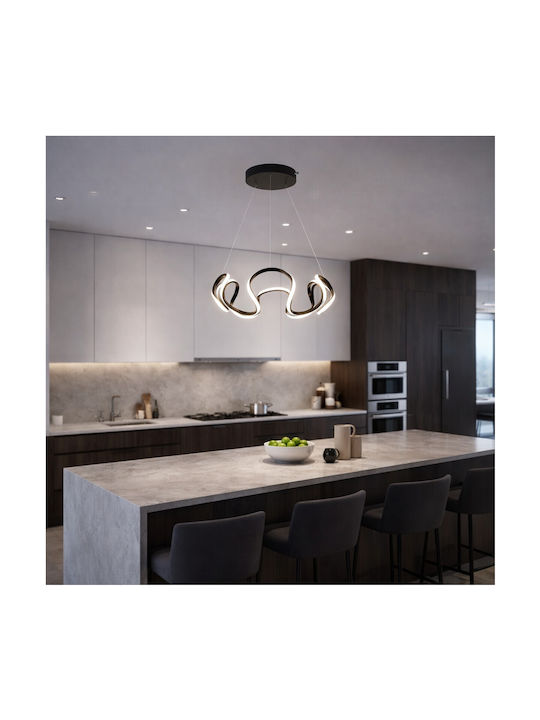 VenCore White LED Ceiling Light with Warm to Cool White Light 48x48x18cm