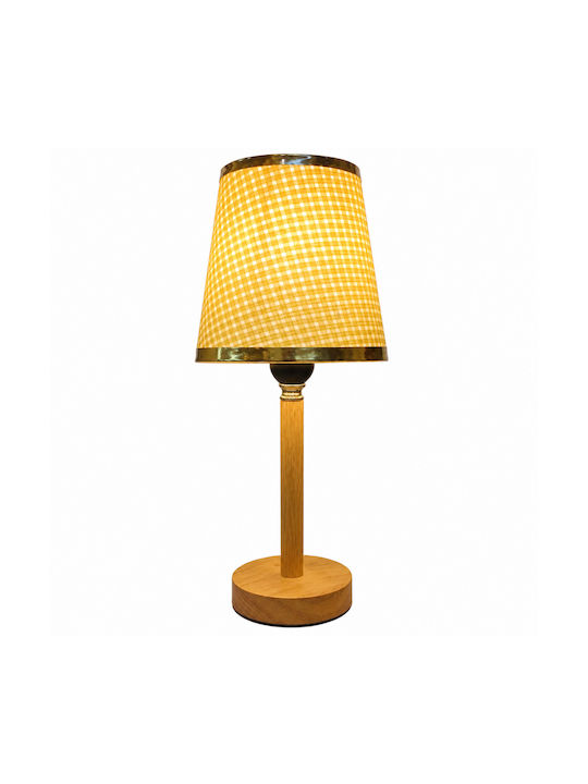 Metal Table Lamp for E27 Fitting with Honey Shade and Base