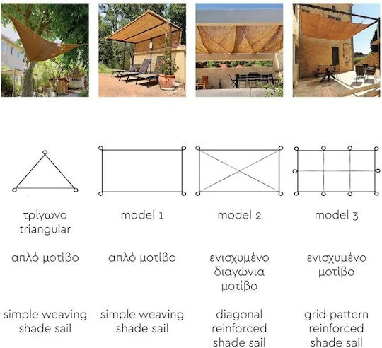 Showood Rectangular Brown Shade Sail 2x5m