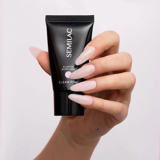Semilac Acrygel Νυχιών Clean Pink 30gr