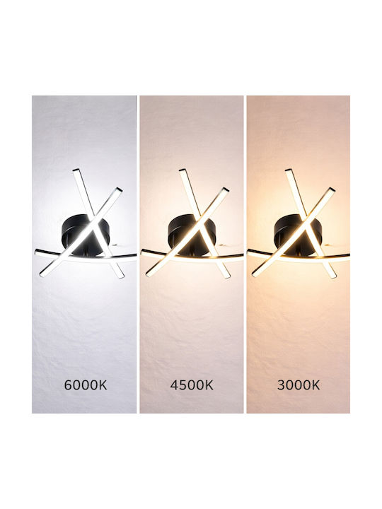 VenCore Ceiling Light 48cm Silver with Integrated LED and Remote Control