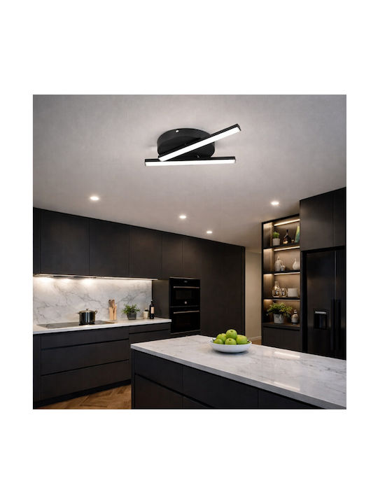 VenCore Plafonieră de Tavan 50 cm Aurie cu LED Integrat