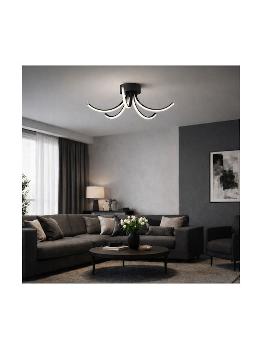 VenCore Plafonieră de Tavan 53 cm Aurie cu LED Integrat și Telecomandă