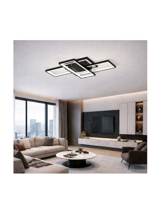 VenCore Plafonieră de Tavan 90cm Albă cu LED Integrat și Telecomandă