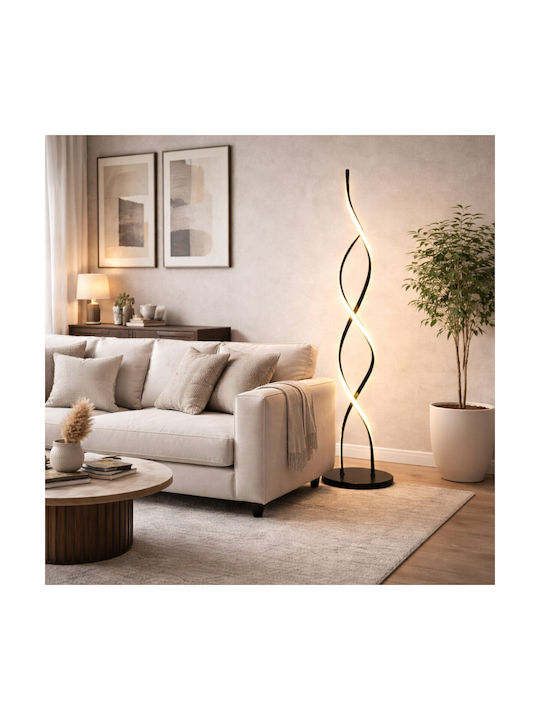 VenCore LED Lampadare De Podea Înălțime 105xLungime 25cm Cu Bianco Reglabil Negru