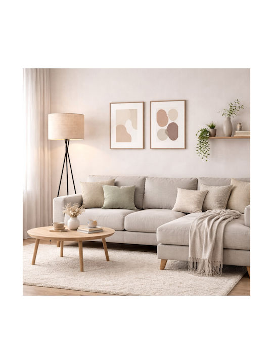 VenCore Floor Lamp H160xL40cm with Socket for E27 Bulb Black