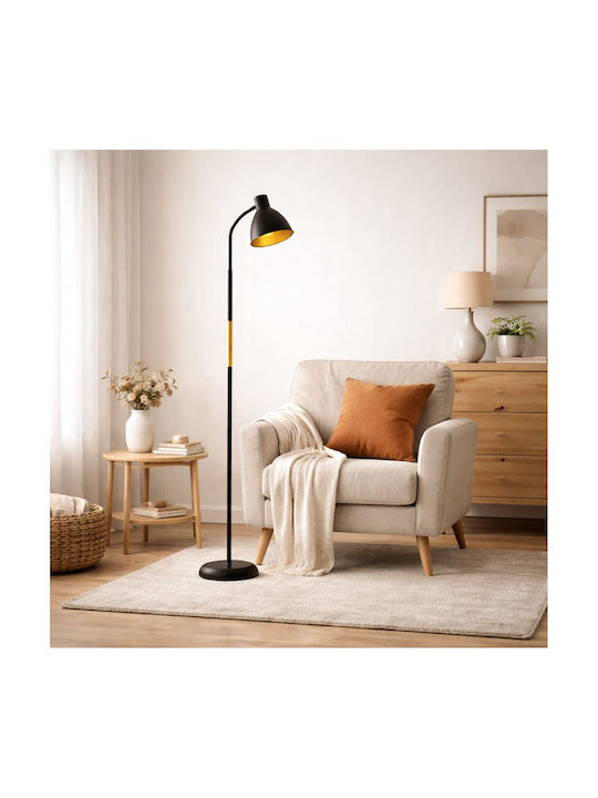 VenCore Lampadar de Podea Înălțime 150xLungime 23 cm cu Bază pentru Bec E27 Argintiu