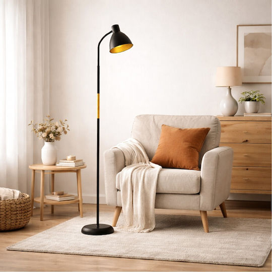 VenCore Floor Lamp H150xL23cm with Socket for E27 Bulb White