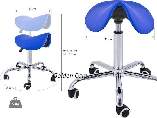 Pony Stool Pink Wheeled Massage Anatomical Position Physiotherapy Reflexology Dentist Bed Shock Absorber