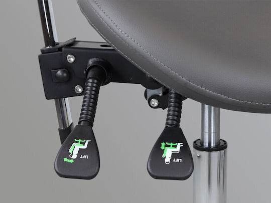 Habys Medical Stool with Backrest Gray T-PZSFTAB004