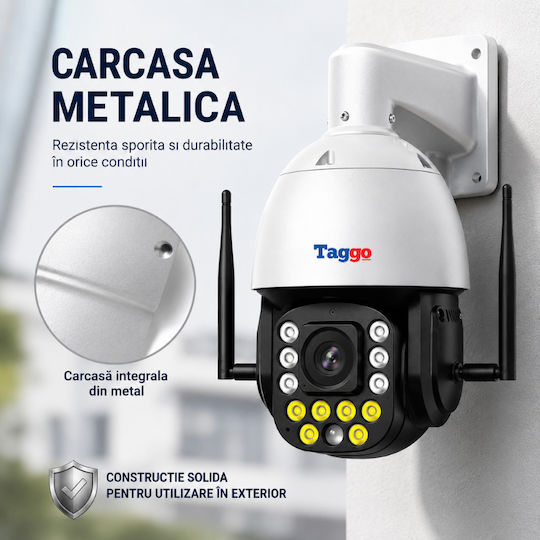 Taggo PRO80-99X-4G IP Κάμερα Παρακολούθησης 4G 4K Αδιάβροχη Μπαταρίας με Αμφίδρομη Επικοινωνία