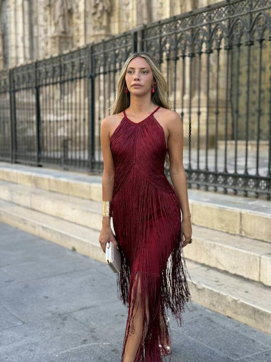 Summer Maxi Evening Shirt Dress Fringes