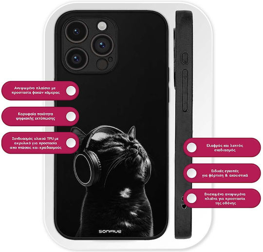 Sonique Men's Edition Mobile Phone Case Oppo Find X3 Lite 5g Audio Kitten Black