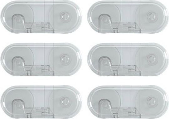 Cabinet & Drawer Lock with Sticker Plastic 9.6x4x1.5cm 6pcs