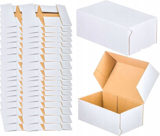 Verpackungskarton Weiß P25 x B20 x H8cm 100Stück