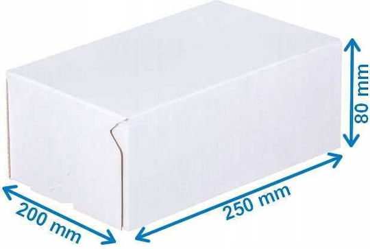 Verpackungskarton Weiß P25 x B20 x H8cm 100Stück