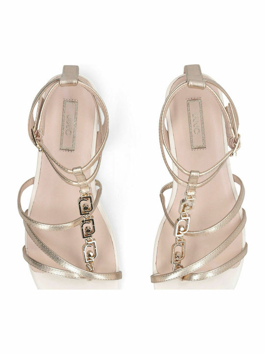 Flache Sandalen Für Damen Gold