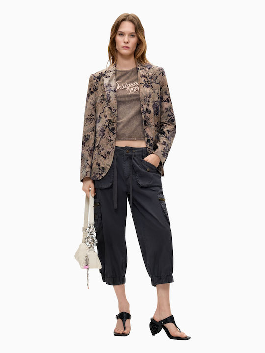 Desigual Langes Damen Blazer Beige