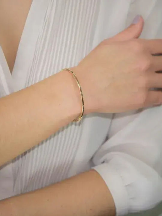 Damen Armband Hand Schellen Gold 14K