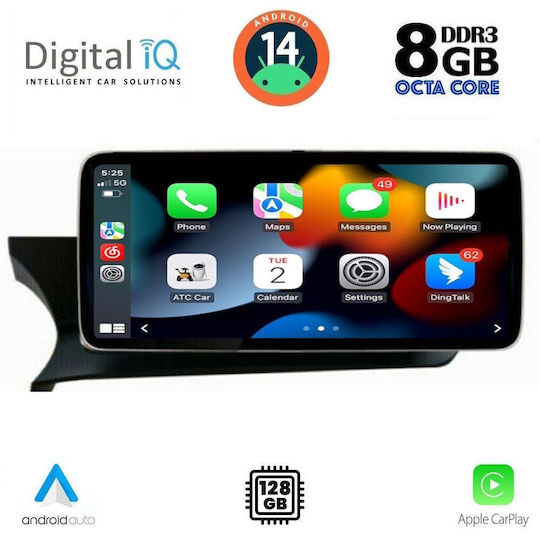 Digital IQ Ηχοσύστημα Αυτοκινήτου για Mercedes-Benz C Class 2012-2014 (Bluetooth/USB/WiFi/GPS/Apple-Carplay/Android-Auto) με Οθόνη Αφής 12.3"
