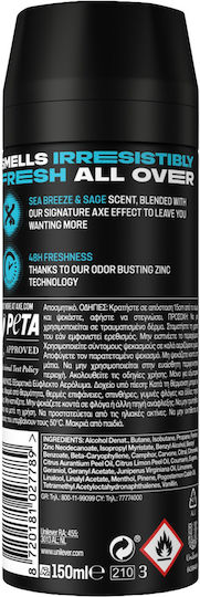 Axe Marine Sea Breeze & Sage Non Stop Fresh Αποσμητικό 48h σε Spray 150ml