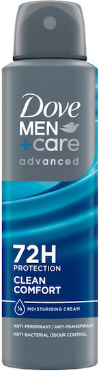 Dove Men Care Advanced Clean Comfort Deodorant 72h sub formă de Spray 150ml