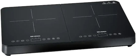 Severin Countertop Induction Hob Double Black