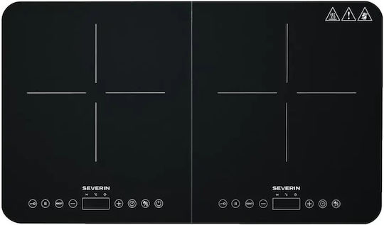 Severin Countertop Induction Hob Double Black