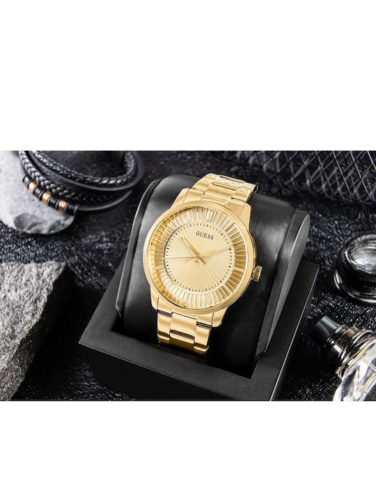 Guess Emmett Men's Battery Watch with Gold Metal Bracelet