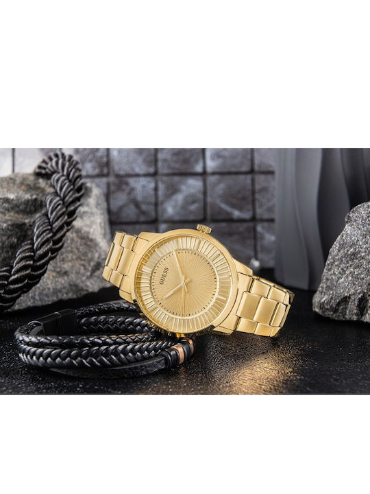 Guess Emmett Men's Battery Watch with Gold Metal Bracelet