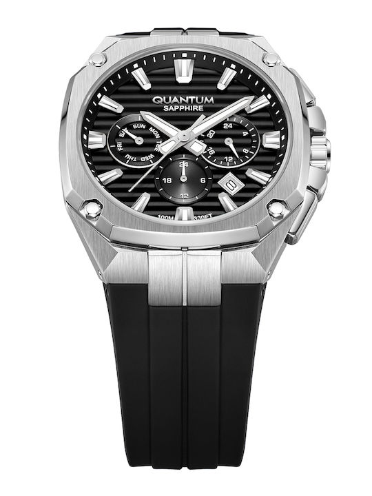Quantum Adrenaline Men's Watch 41mm Battery with Black Metal Bracelet