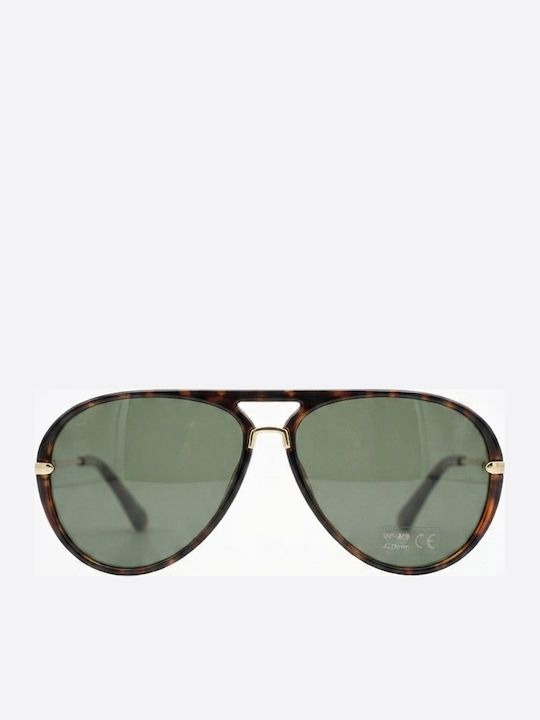 Max Air Women's Sunglasses with Green Tartaruga Metallic Frame and Green Lens SA007