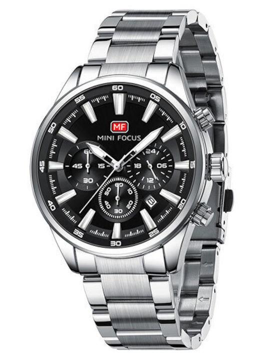 Mini Focus Herrenuhr mit Batterie und Metall-Armband