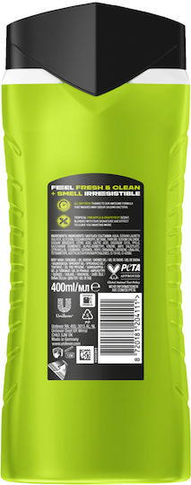 Axe Epic Fresh Boost Grapefruit Shower Gel for Men with AHA for Exfoliation 400ml