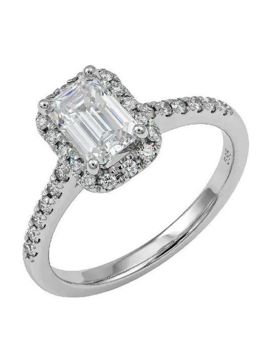 Damentringe mit Diamant aus Weißgold 14K