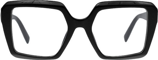 Epoka Spaak C01 Black Acetate Prescription Eyeglass Frames