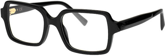 Epoka Shelly C01 Black Acetate Prescription Eyeglass Frames