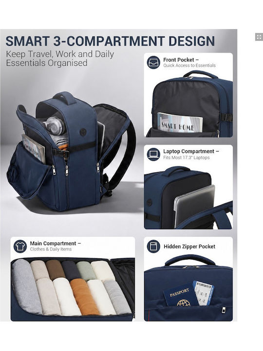 Miss Lulu Backpack 32lt Navy Blue