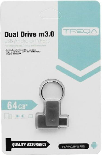 16GB USB 3.0 Stick with USB-A & USB-C Connection