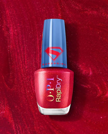 OPI Gloss Nail Polish Quick Dry Battle Red-y 9ml
