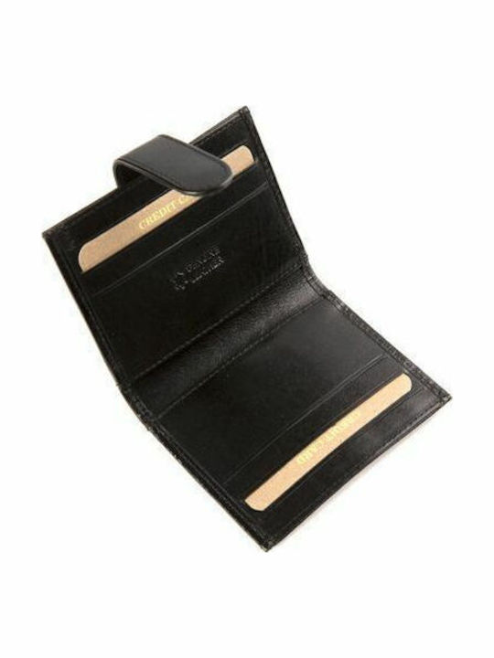 Leather Men's Card Wallet Black