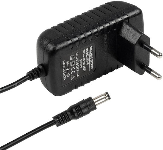 GloboStar Universal Adjustable Voltage Power Adapter 24V 1A with Power 24W with Plug Set GLB-107-0006