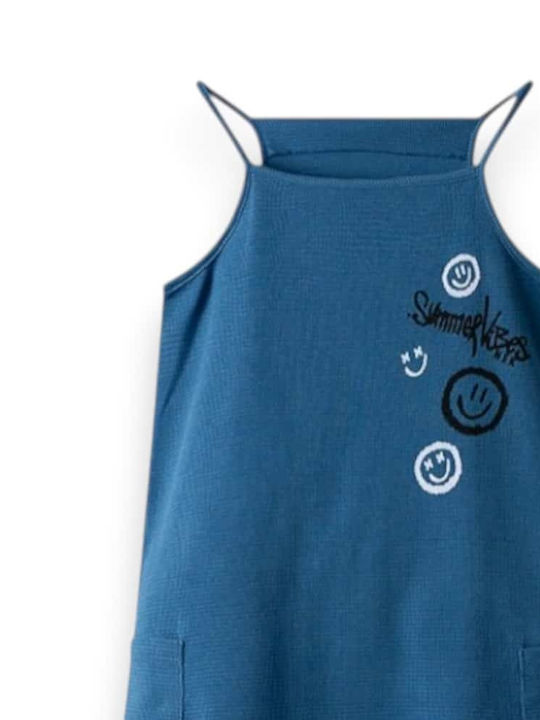 Girls Sleeveless Dress Petrol