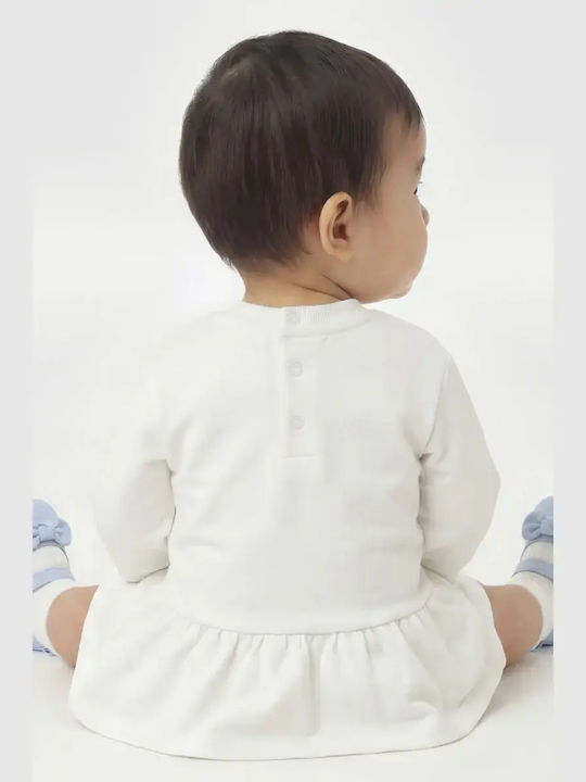 Mädchenkleid Denim Set mit Beige Bluse