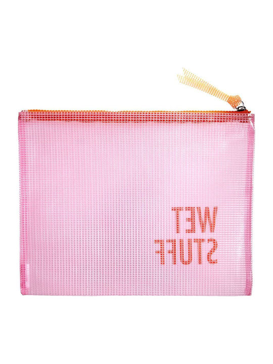 Wet Stuff Kulturbeutel Rosa Rosa Polyesther Länge 28cm X Breite 23cm X Höhe 0,5cm