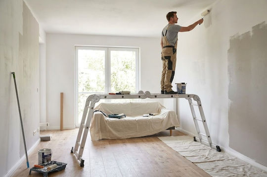 SGTT Scară Multifuncțională Din Aluminiu 4x3 Cu Înălțime Maximă 4.6m
