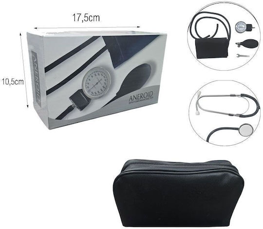 Aneroid Arm Blood Pressure Monitor Stethoscope Sphygmomanometer