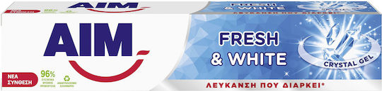AIM Crystal Gel Fresh & White Οδοντόκρεμα για Λεύκανση 75ml